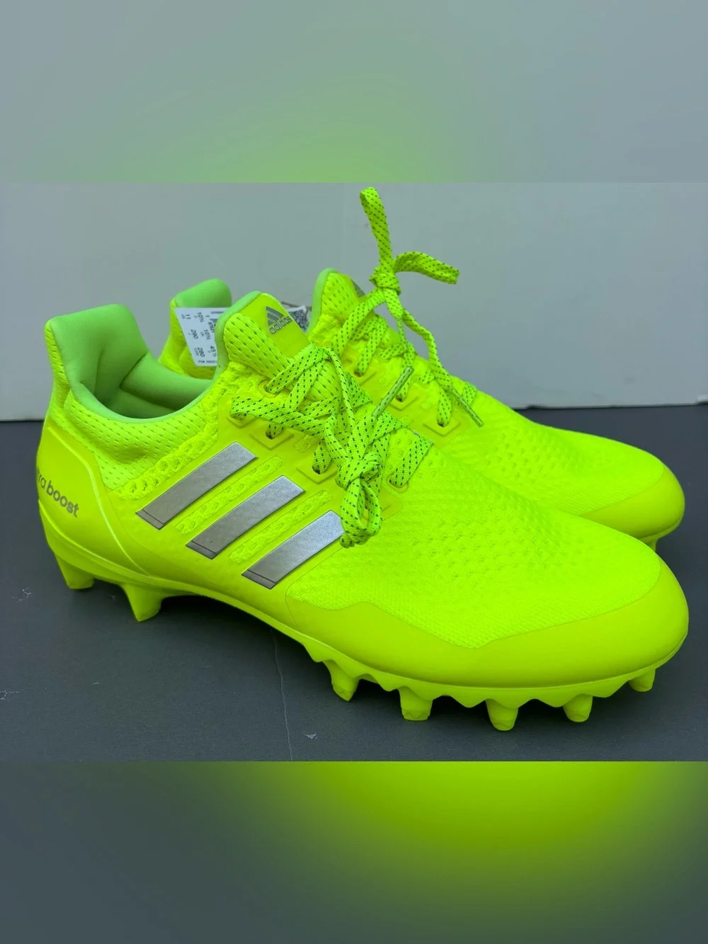 Adidas Men's SIZE 11 UltraBoost Football Cleats Solar Yellow NEW!!